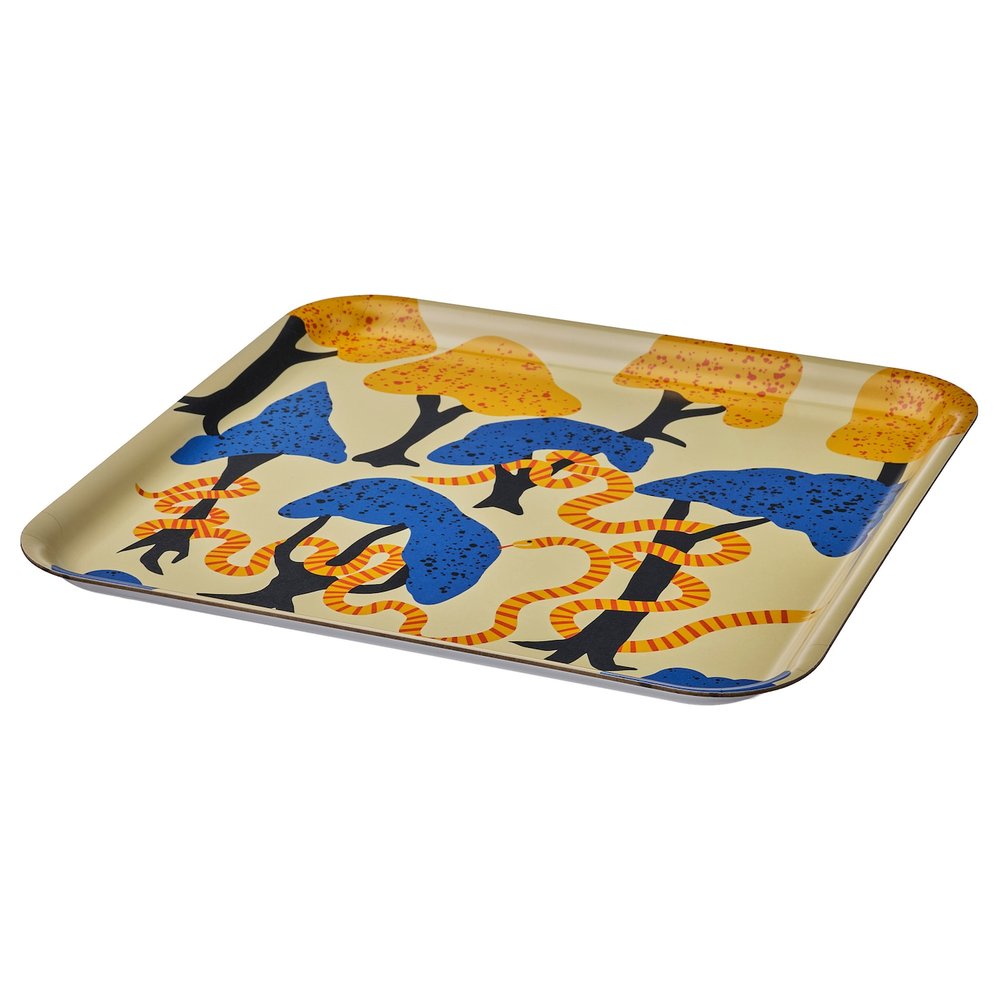 New ! IKEA PALPFJARIL Food Tray Patterned/multicolor 13x13"